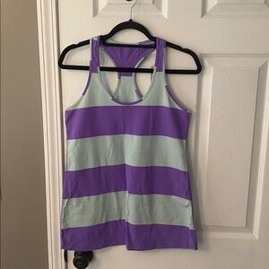 Lululemon retired Purple and Green Striped Tank Top